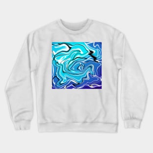 Marble blue and white Crewneck Sweatshirt